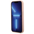 Etui Guess Croco Triangle Metal Logo na iPhone 15 Pro - różowe