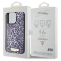 Etui Guess Rhinestone Metal Logo na iPhone 15 Pro - różowe