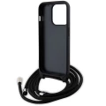 Etui Karl Lagerfeld Crossbody Saffiano Metal Pin Karl&Choupette na iPhone 15 Pro - czarne