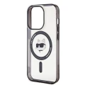 Etui Karl Lagerfeld IML Choupette's Head MagSafe na iPhone 15 Pro - przezroczyste