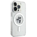 Etui Karl Lagerfeld Karl&Choupette Glitter MagSafe na iPhone 15 Pro - przezroczyste