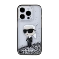 Etui Karl Lagerfeld Liquid Glitter Ikonik do iPhone 15 Pro - przezroczyste