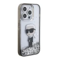 Etui Karl Lagerfeld Liquid Glitter Ikonik do iPhone 15 Pro - przezroczyste
