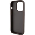 Etui Guess Leather 4G Triangle Strass do iPhone 15 Pro - brązowe