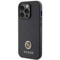Etui Guess Strass Metal Logo do iPhone 15 Pro - czarne