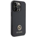 Etui Guess Strass Metal Logo do iPhone 15 Pro - czarne