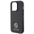 Etui Guess Strass Metal Logo do iPhone 15 Pro - czarne