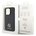 Etui Guess Strass Metal Logo do iPhone 15 Pro - czarne