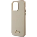 Etui Guess Glitter Glossy Script do iPhone 15 Pro - złote