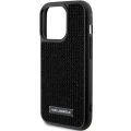 Etui Karl Lagerfeld Rhinestone Logo Metal Plate do iPhone 15 Pro - czarne