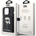 Etui Karl Lagerfeld Saffiano Cardslots and Stand Monogram Ikonik Patch do iPhone 15 Pro - czarne
