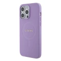 Etui Guess Saffiano MagSafe do iPhone 15 Pro - fioletowe