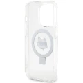 Etui Karl Lagerfeld Ring Stand Choupette Head MagSafe do iPhone 15 Pro - białe