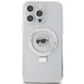 Etui Karl Lagerfeld Ring Stand Karl Head MagSafe do iPhone 15 Pro - białe