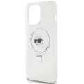 Etui Karl Lagerfeld Ring Stand Karl Head MagSafe do iPhone 15 Pro - białe