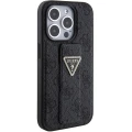Etui Guess Grip Stand 4G Triangle Strass na iPhone 15 Pro - czarne