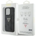 Etui Guess Grip Stand 4G Triangle Strass na iPhone 15 Pro - czarne