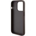 Etui Guess Grip Stand 4G Triangle Strass na iPhone 15 Pro - brązowe