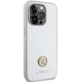 Etui Guess Strass Metal Logo na iPhone 15 Pro - srebrne