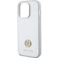 Etui Guess Strass Metal Logo na iPhone 15 Pro - srebrne
