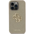 Etui Guess Perforated 4G Glitter na iPhone 15 Pro - złote