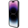 Etui Karl Lagerfeld Gripstand Saffiano Choupette Pins na iPhone 15 Pro - czarne
