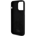 Etui Karl Lagerfeld Silicone Choupette Metal Pin na iPhone 15 Pro - czarne