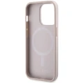 Etui Guess 4G Printed Stripes MagSafe na iPhone 15 Pro - różowe
