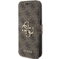Etui Guess 4G Metal Logo na iPhone 15 Pro - brązowe