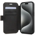 Etui Guess 4G Metal Logo na iPhone 15 Pro - brązowe