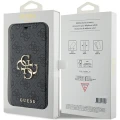 Etui Guess 4G Metal Logo na iPhone 15 Pro - szare