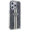 Etui Guess IML 4G Gold Stripe na iPhone 15 Pro - czarne