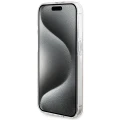 Etui Guess IML 4G Gold Stripe na iPhone 15 Pro - różowe