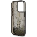 Etui Guess Liquid Glitter Gold Stripes na iPhone 15 Pro - czarne