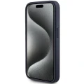 Etui Guess 4G Triangle Metal Logo na iPhone 15 Pro - niebieskie