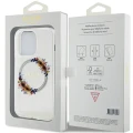 Etui Guess IML Flowers Wreatch MagSafe na iPhone 15 Pro - przezroczyste