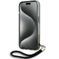 Etui Karl Lagerfeld IML Mono KL Pattern & Cord na iPhone 15 Pro - czarne
