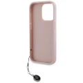 Etui Karl Lagerfeld Saffiano Rhinestones & Charm na iPhone 15 Pro - różowe