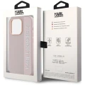Etui Karl Lagerfeld Saffiano Rhinestones & Charm na iPhone 15 Pro - różowe
