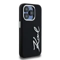 Etui Karl Lagerfeld Silicone Metal Script Logo na iPhone 15 Pro - czarne
