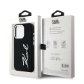 Etui Karl Lagerfeld Silicone Metal Script Logo na iPhone 15 Pro - czarne