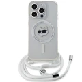 Etui Karl Lagerfeld IML Choupette Head & Cord MagSafe na iPhone 15 Pro - przezroczyste