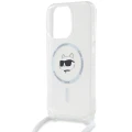 Etui Karl Lagerfeld IML Choupette Head & Cord MagSafe na iPhone 15 Pro - przezroczyste