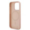 Etui Karl Lagerfeld Leather Monogram Metal Logo na iPhone 15 Pro - różowe