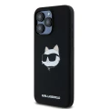Etui Karl Lagerfeld Silicone Choupette Head MagSafe na iPhone 15 Pro - czarne