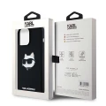 Etui Karl Lagerfeld Silicone Choupette Head MagSafe na iPhone 15 Pro - czarne
