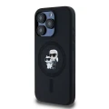 Etui Karl Lagerfeld Silicone Karl&Choupette MagSafe na iPhone 15 Pro - czarne