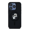 Etui Karl Lagerfeld Silicone Karl&Choupette MagSafe na iPhone 15 Pro - czarne