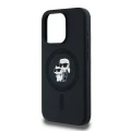Etui Karl Lagerfeld Silicone Karl&Choupette MagSafe na iPhone 15 Pro - czarne