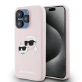 Etui Karl Lagerfeld Silicone Karl&Choupette MagSafe na iPhone 15 Pro - różowe